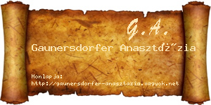 Gaunersdorfer Anasztázia névjegykártya